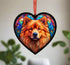 Chow Chow Stained Glass Effect Heart Suncatcher